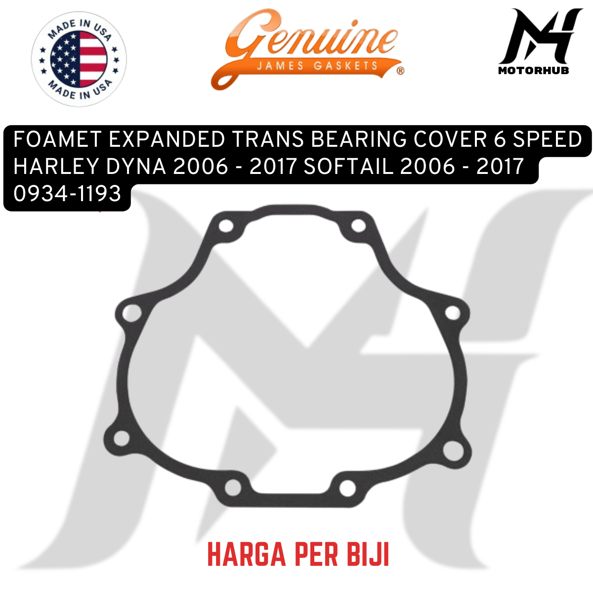 JAMES GASKET FOAMET EXPANDED TRANS BEARING COVER 6 SPEED HARLEY DYNA 2006 - 2017 SOFTAIL 2006 - 2017 0934-1193 OEM 35654-06