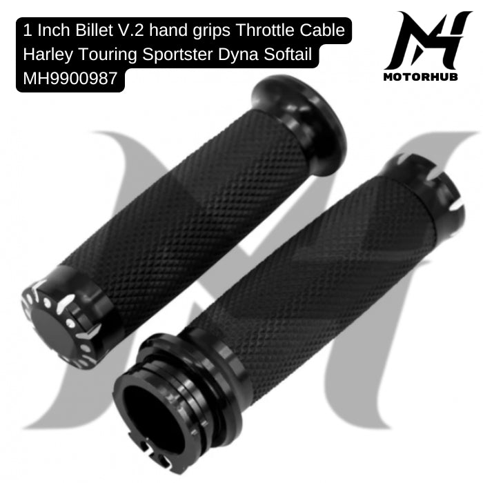 Hand Grip Model RSD 1 Inch Billet V.2 hand grips Throttle Cable Harley Touring Sportster Dyna Softail MH9900987