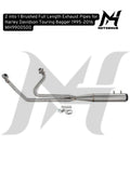 2in1 Harley Road Glide Street Glide 2 into 1 Brushed Full Length Exhaust Pipes for Harley Davidson Touring Bagger 1995-2016 MH9900500