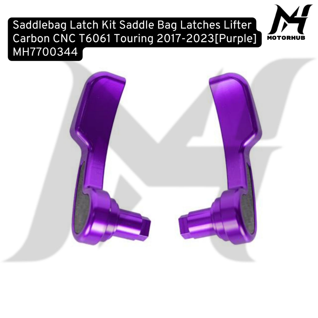 Saddlebag Latch Kit Saddle Bag Latches Lifter Carbon CNC T6061 TouringTouring 2014-2026 [Purple] MH7700344