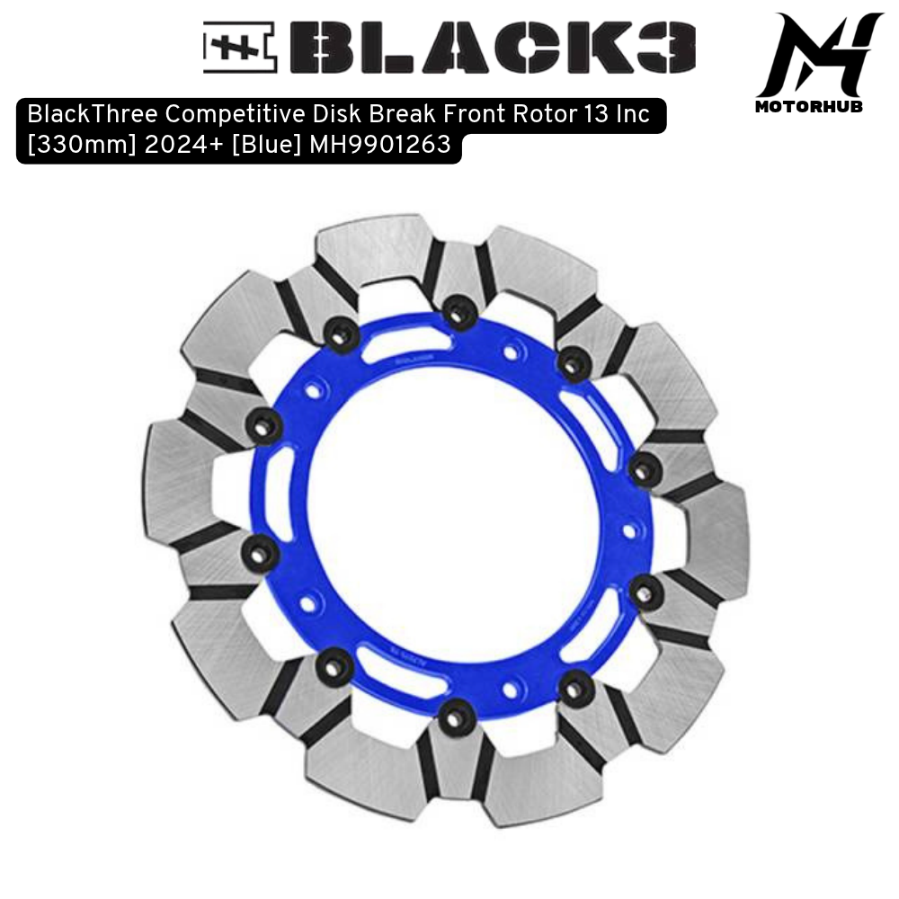 BlackThree Competitive Disk Break Front Rotor 13 Inc [330mm] 2024+ [Blue] MH9901264