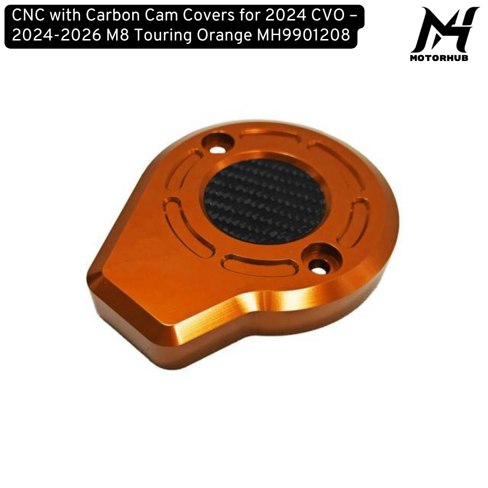 CNC with Carbon Cam Covers for 2024 CVO – 2024-2026 M8 Touring Orange MH9901208