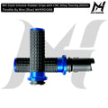 MH Style Silicone Rubber Grips with CNC Alloy Touring 2023+ Throttle By Wire [Blue] MH9901088