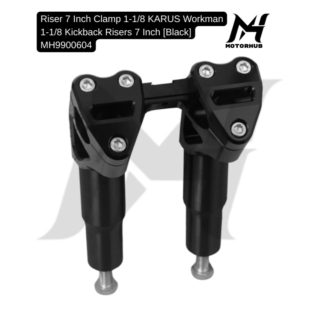 KARUS Workman 1-1/8 Kickback Risers 7 Inch [Black] MH9900604