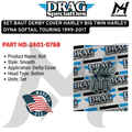 SET BAUT DERBY COVER HARLEY BIG TWIN HARLEY DYNA SOFTAIL TOURING 1999-2017 2401-0768