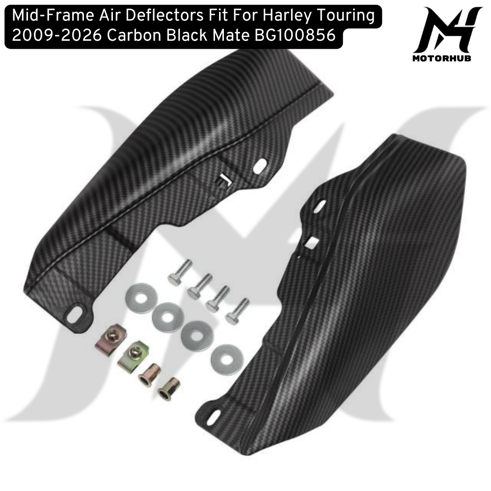 Mid-Frame Air Deflectors Fit For Harley Touring 2009-2026 Carbon Black Mate BG100856