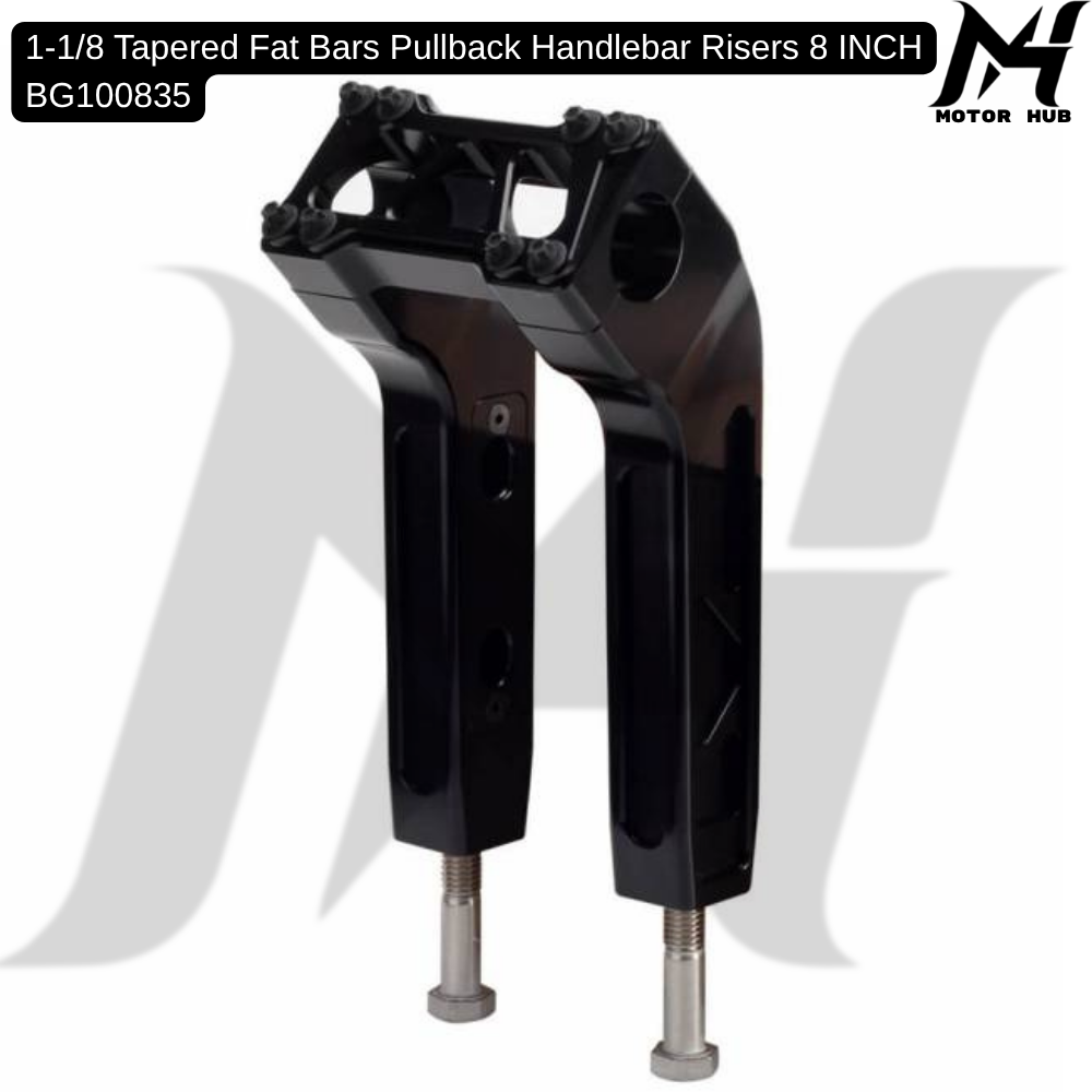 1-1/8 Tapered Fat Bars Pullback Handlebar Risers 8 INCH BG100835