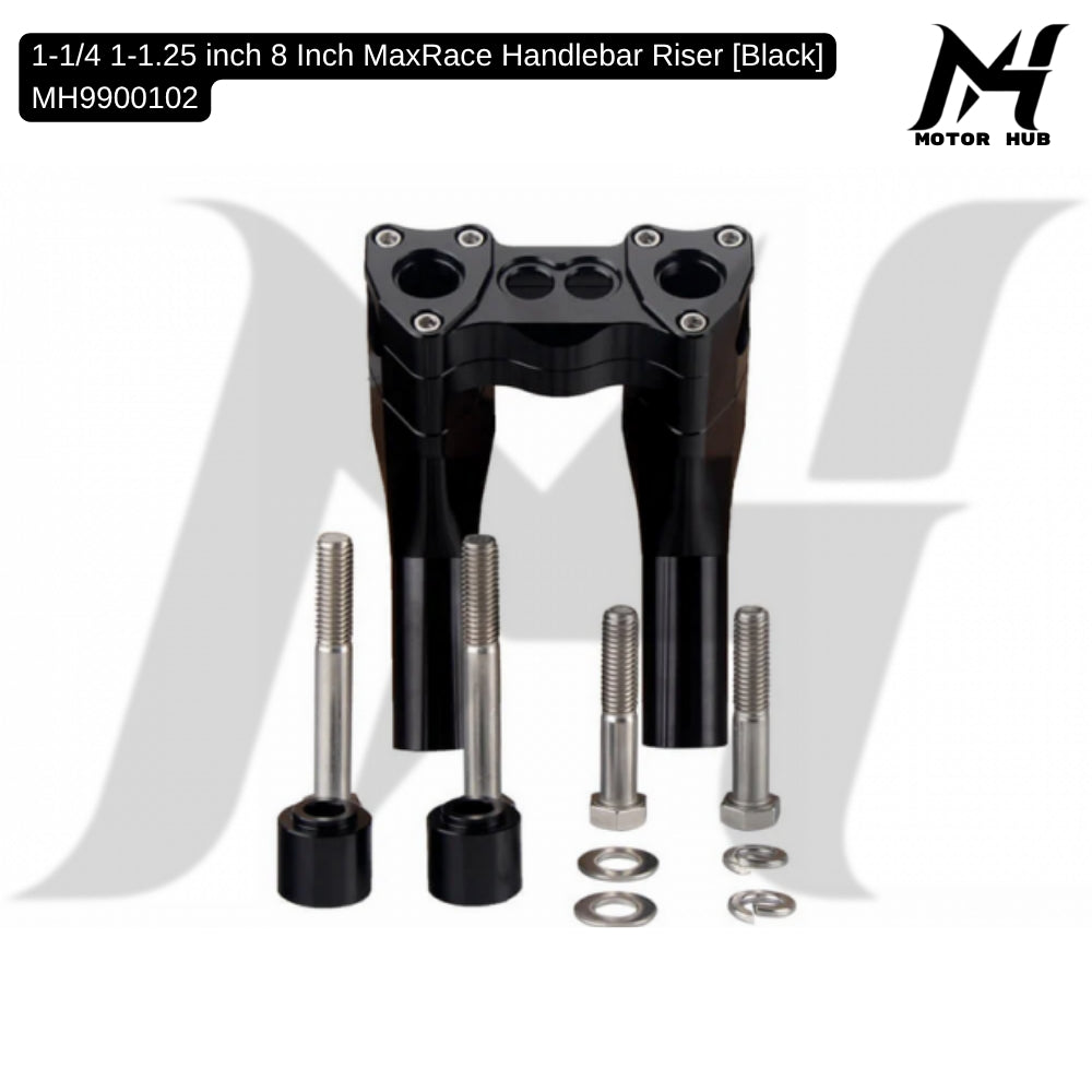 1-1/4 1-1.25 inch 8 Inch MaxRace Handlebar Riser [Black] MH9900102