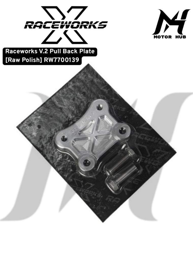 Raceworks V.2 Pull Back Plate Harley Davidson [Raw Polish] RW7700139