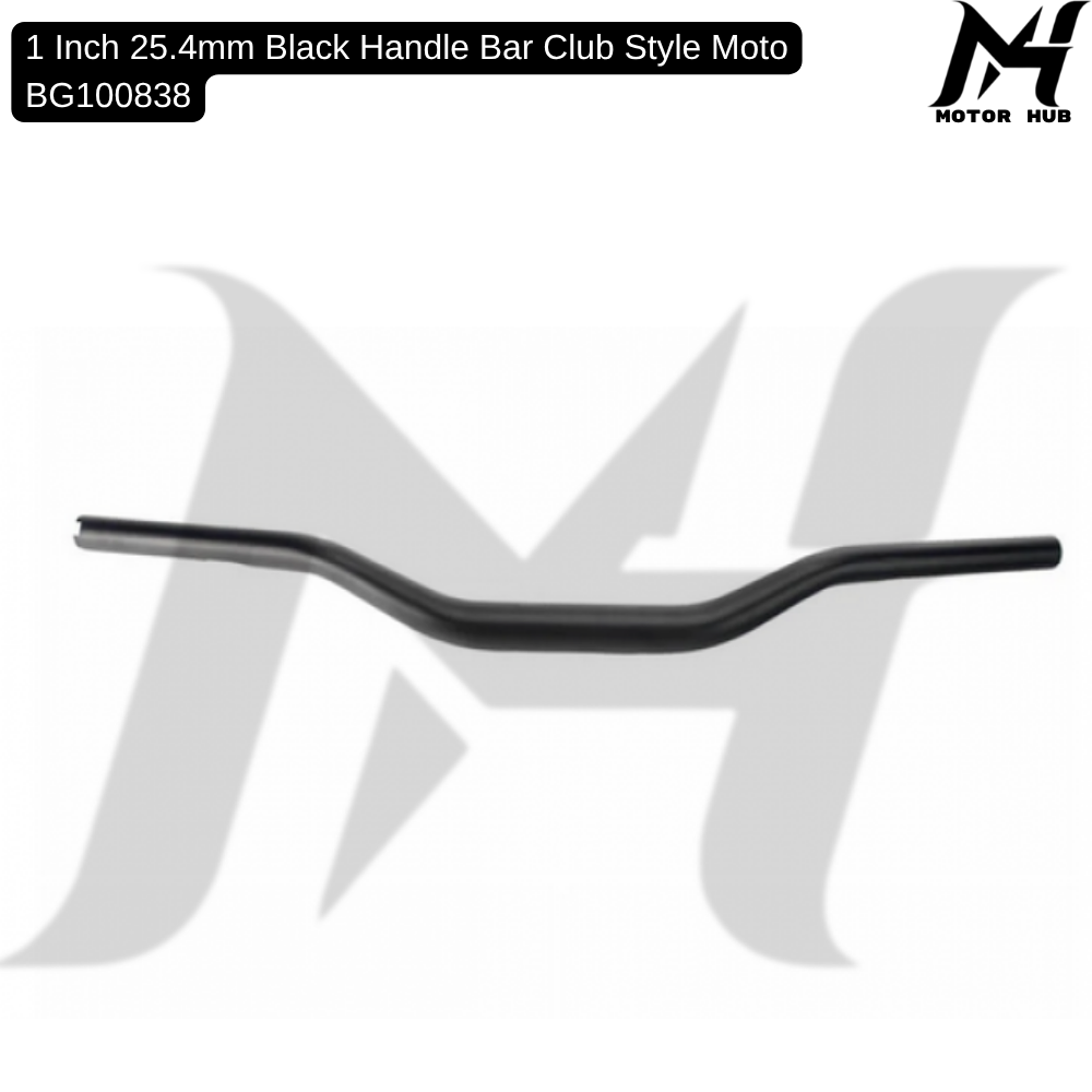 1 Inch 25.4mm Black Handle Bar Club Style Moto BG100838