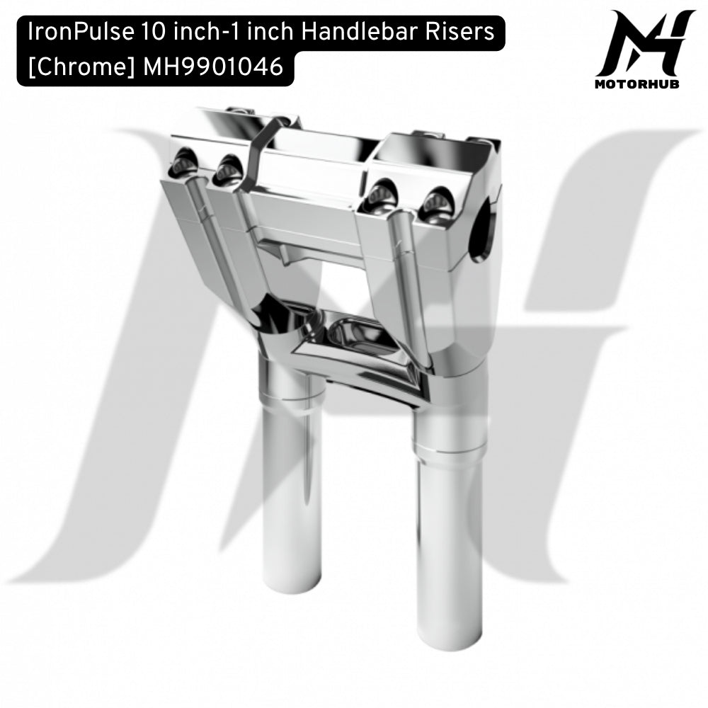 IronPulse 10 inch-1 inch Handlebar Risers [Chrome] Riser 10 inch MH9901046