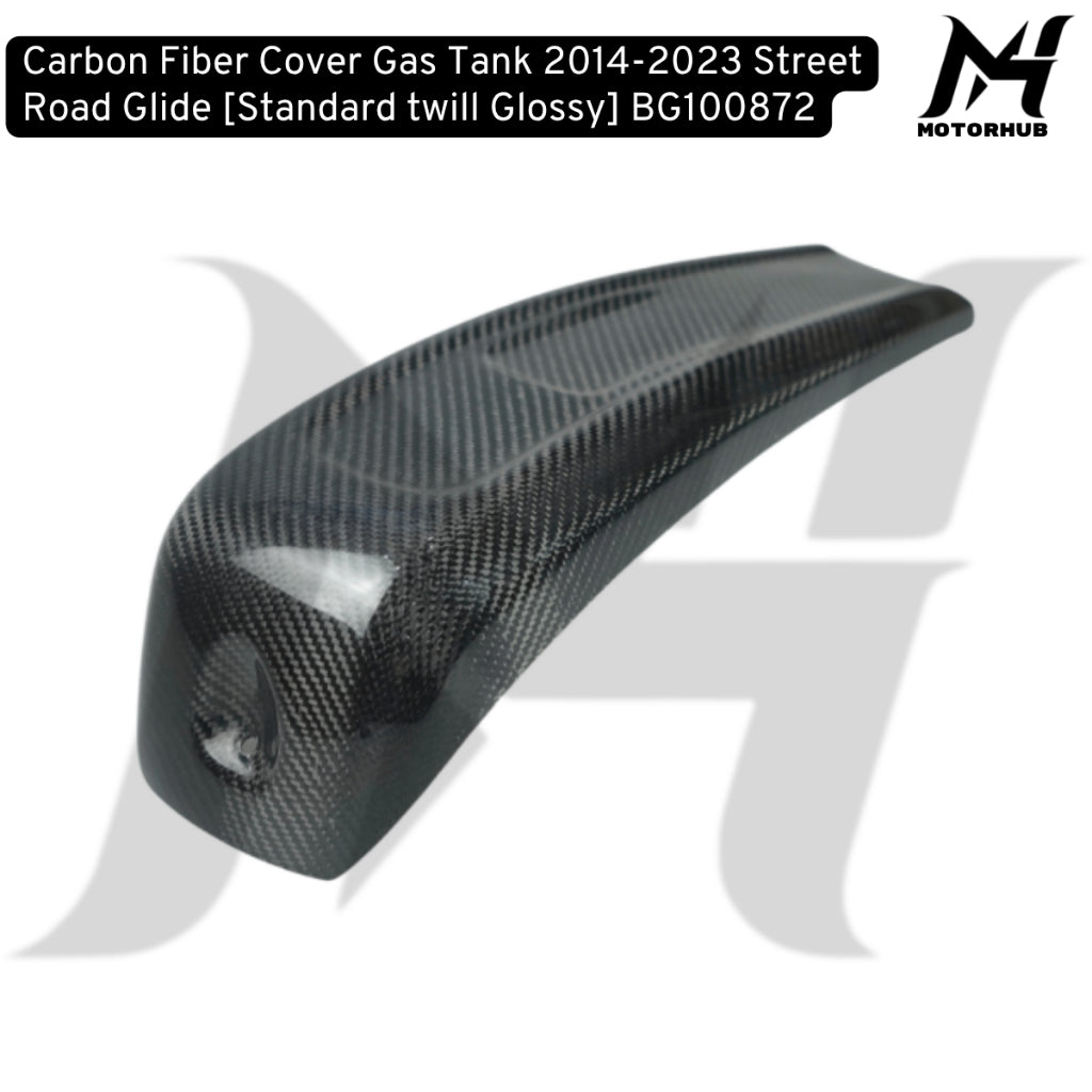 Carbon Fiber Cover Gas Tank 2014-2023 Street Road Glide [Standard twill Glossy] BG100872