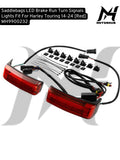 Saddlebags Harley LED Brake Run Turn Signals Lights Fit For Harley Touring 2014-2023 [Red] MH9900232