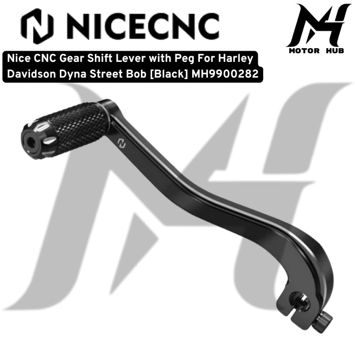 Shift Lever Harley Dyna Nice CNC Gear Shift Lever with Peg For Harley Davidson Dyna Street Bob [Black] MH9900282