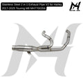 Stainless Steel 2 in 1 Exhaust Pipe V2 for Harley 2017-2025 Touring M8 MH7700356