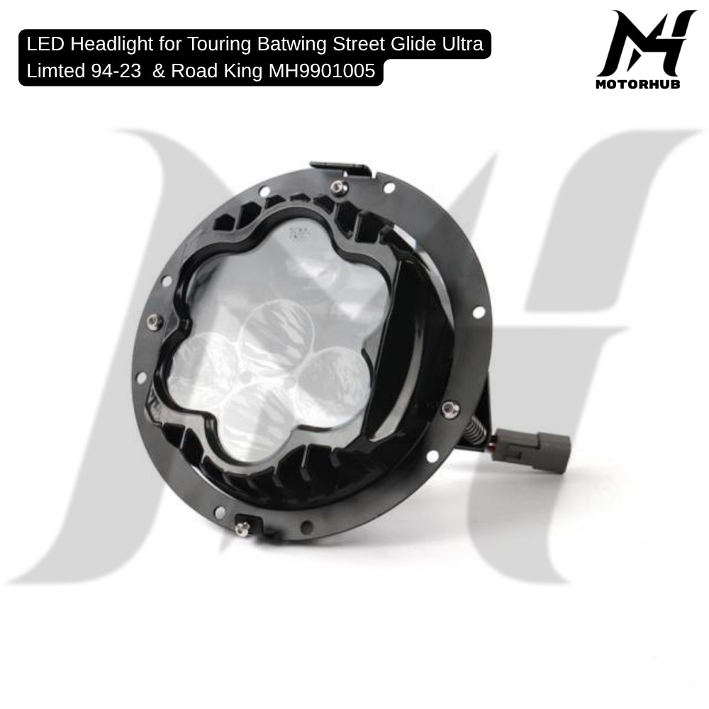 LED Headlight for Touring Batwing Street Glide Ultra Limted 94-23  & Road King Lampu Street Glide  1994-2023 Lampu Harley MH9901005