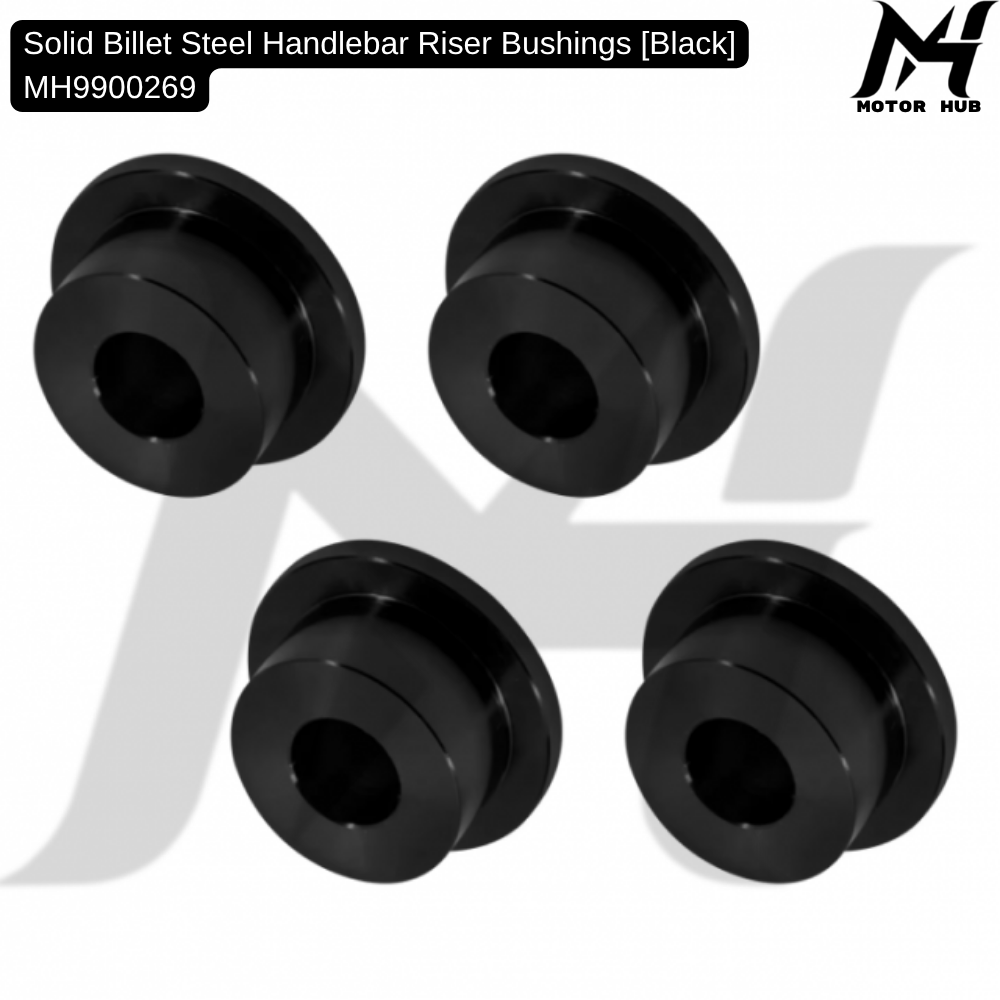 Solid Billet Steel Handlebar Riser Bushings [Black] MH9900269