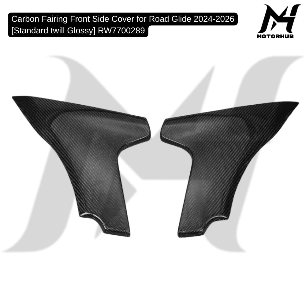 Carbon Fairing Front Side Cover for Road Glide 2024 [Standard twill Glossy] RW7700289
