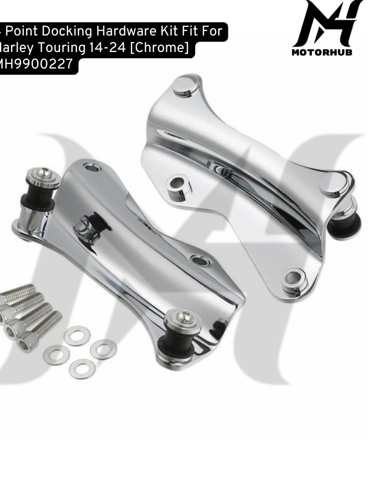 Bracket Tourpack Docking 4 Point Docking Hardware Kit Fit For Harley Touring 14-24 [Chrome] MH9900227