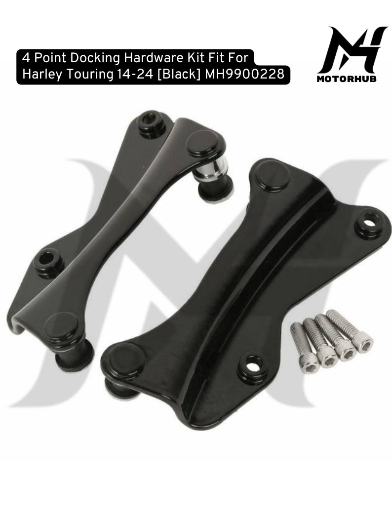Bracket Tourpack Docking 4 Point Docking Hardware Kit Fit For Harley Touring 14-24 [Black] MH9900228
