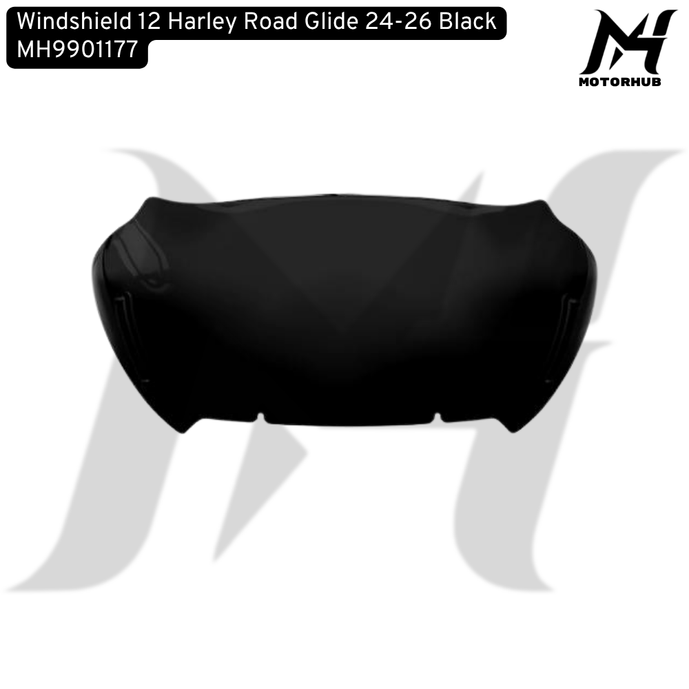 Windshield 12 Harley Road Glide 24-26 Black MH9901177