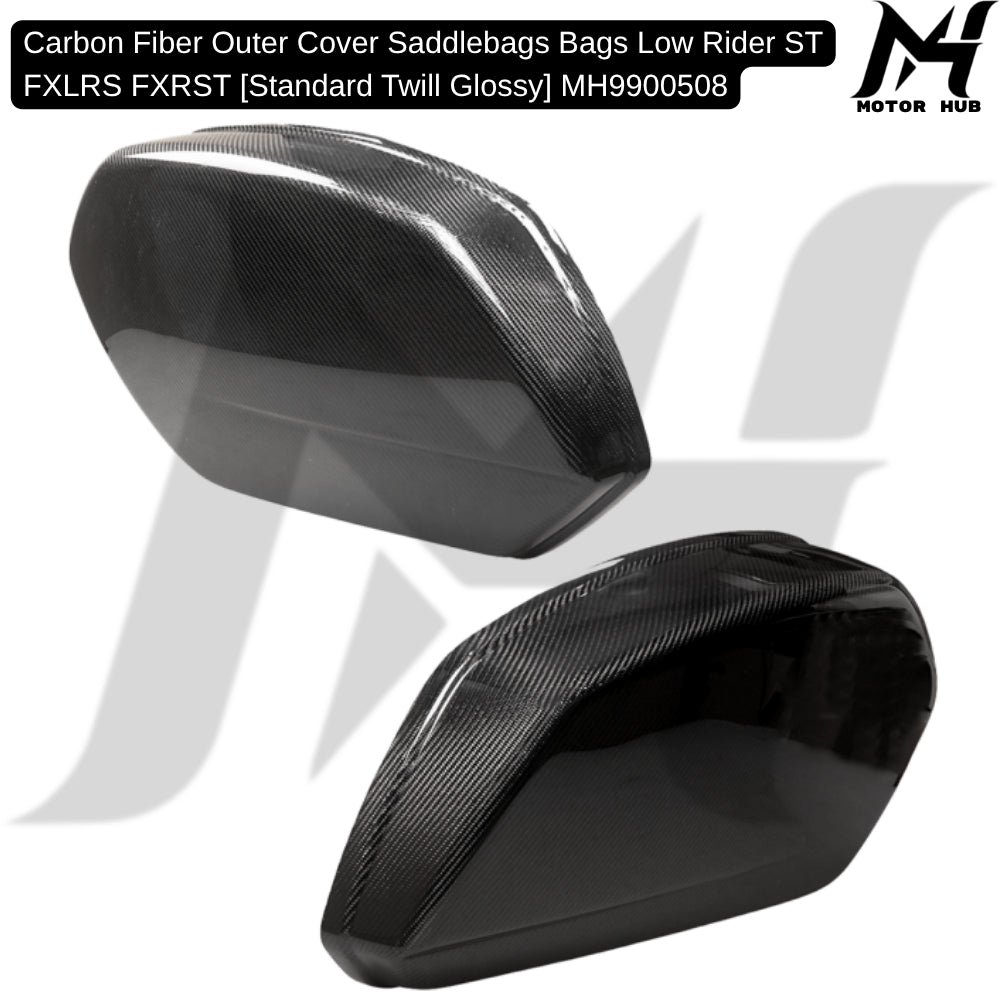 Carbon Fiber Outer Cover Saddlebags Bags Low Rider ST FXLRS FXRST [Standard Twill Glossy] MH9900508