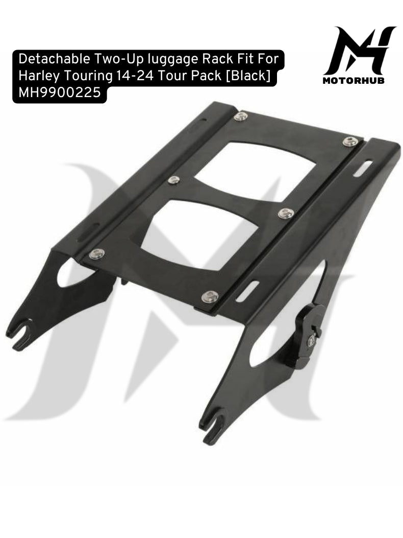 Bracket Tour Pack Road Glide Ultra Classic Electra Police Detachable Two-Up luggage Rack Fit For Harley Touring 14-24 Tour Pack [Black]   MH9900225