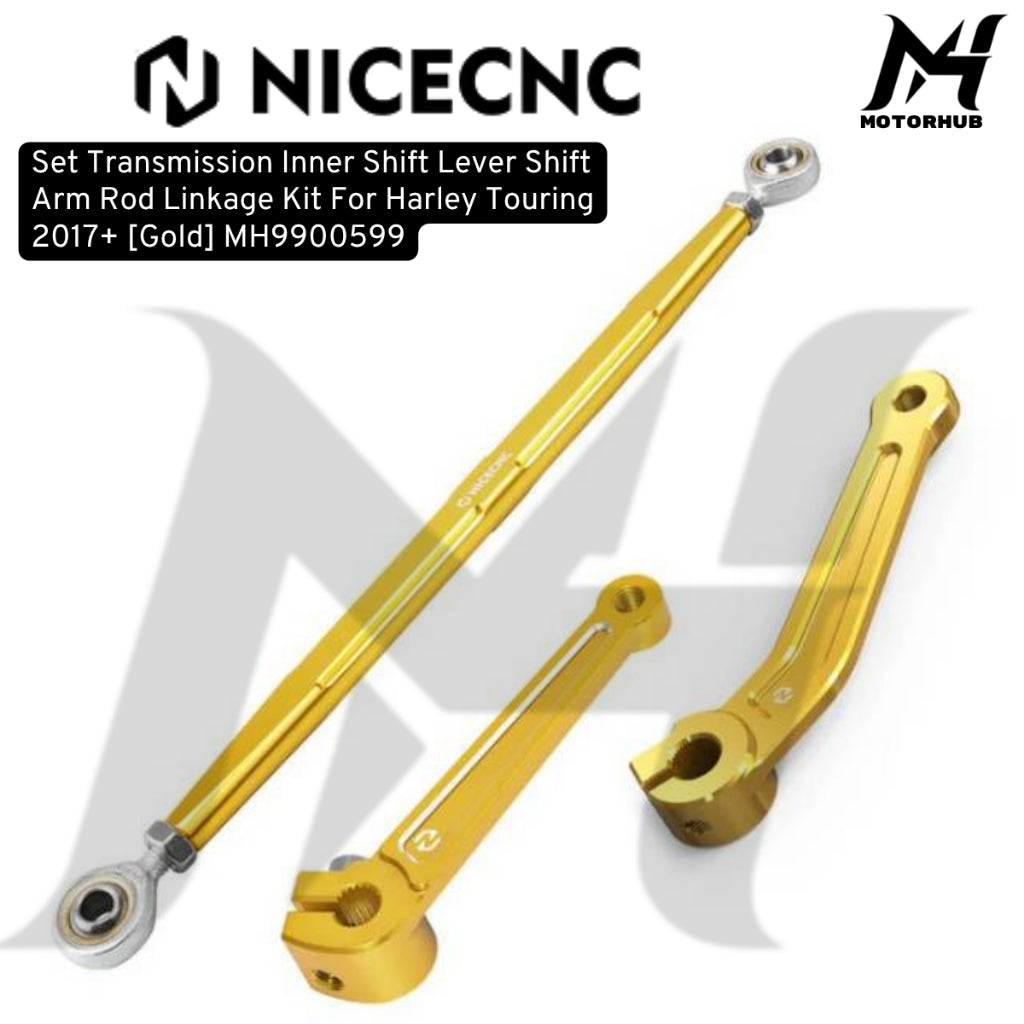 Set Transmission Inner Shift Lever Shift Arm Rod Linkage Kit For Harley Touring 2017+ [Gold] MH9900599