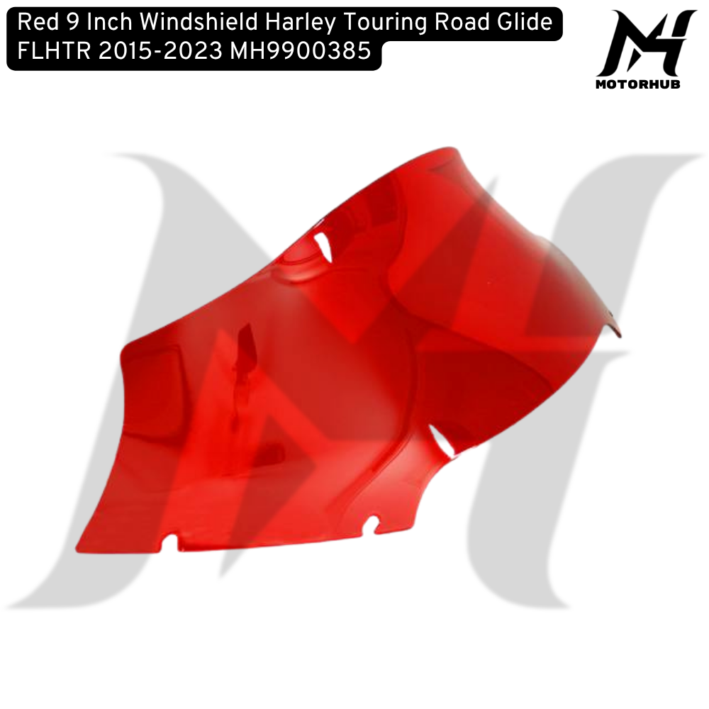 Red 9 Inch Windshield Harley Touring Road Glide FLHTR 2015-2023 MH9900385