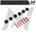 Red T27 Fairing Windshield Bolts Screws W Rubber Grommets Washer for Harley Softail Low Rider ST 117 FXLRST FXRST Windscreen 2022-2024 MH9900958
