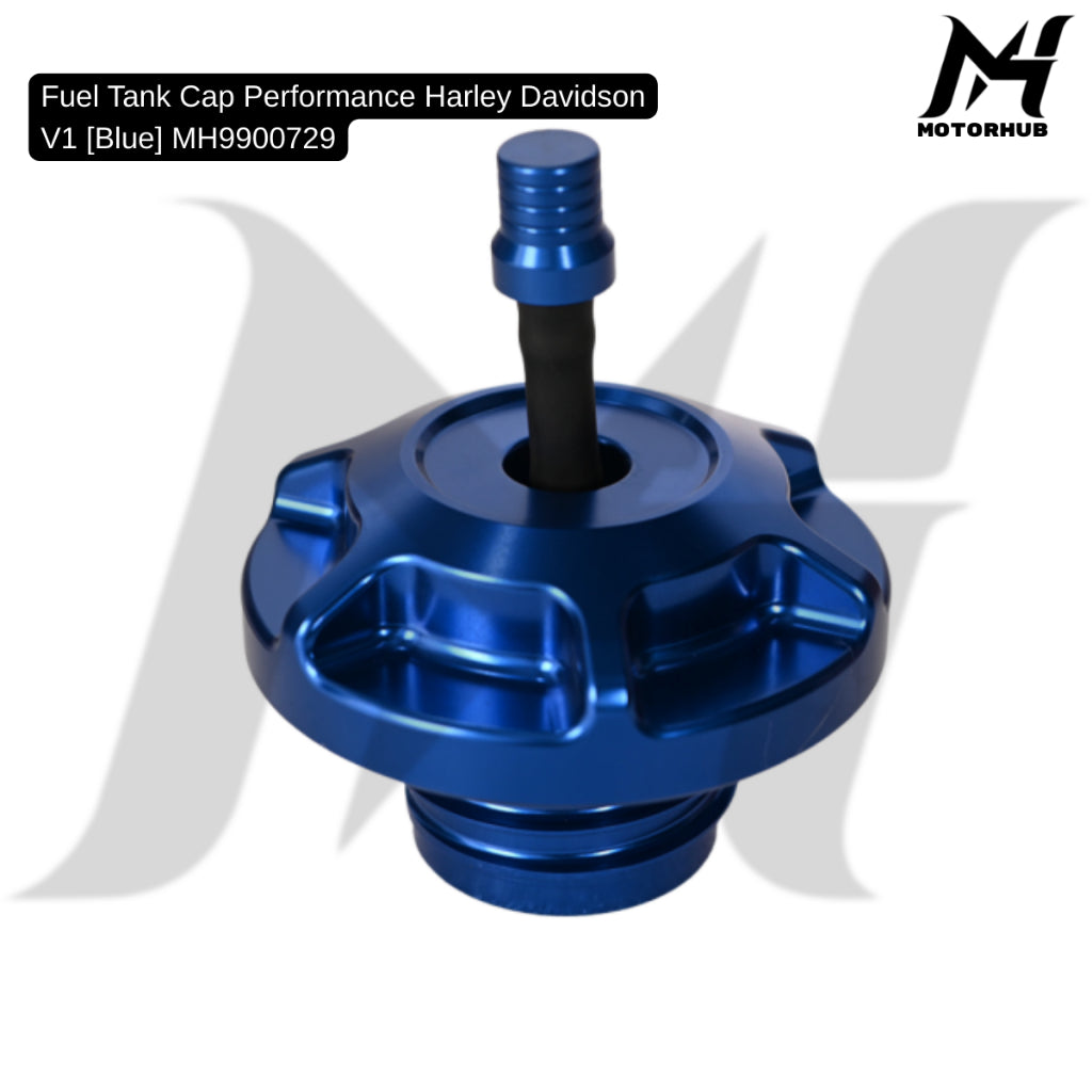Universal Fuel Tank Cap Performance Harley Davidson V1 [Blue] MH9900729
