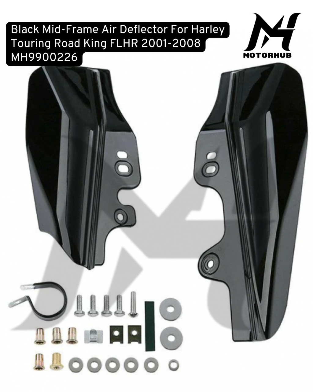 Black Mid-Frame Air Deflector For Harley Touring Road King FLHR 2001-2008 MH9900226