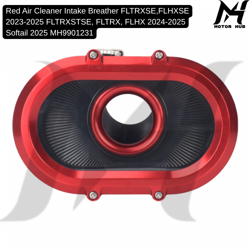 Red Air Cleaner Intake Breather FLTRXSE,FLHXSE 2023-2025 FLTRXSTSE, FLTRX, FLHX 2024-2025 Softail 2025 MH9901231