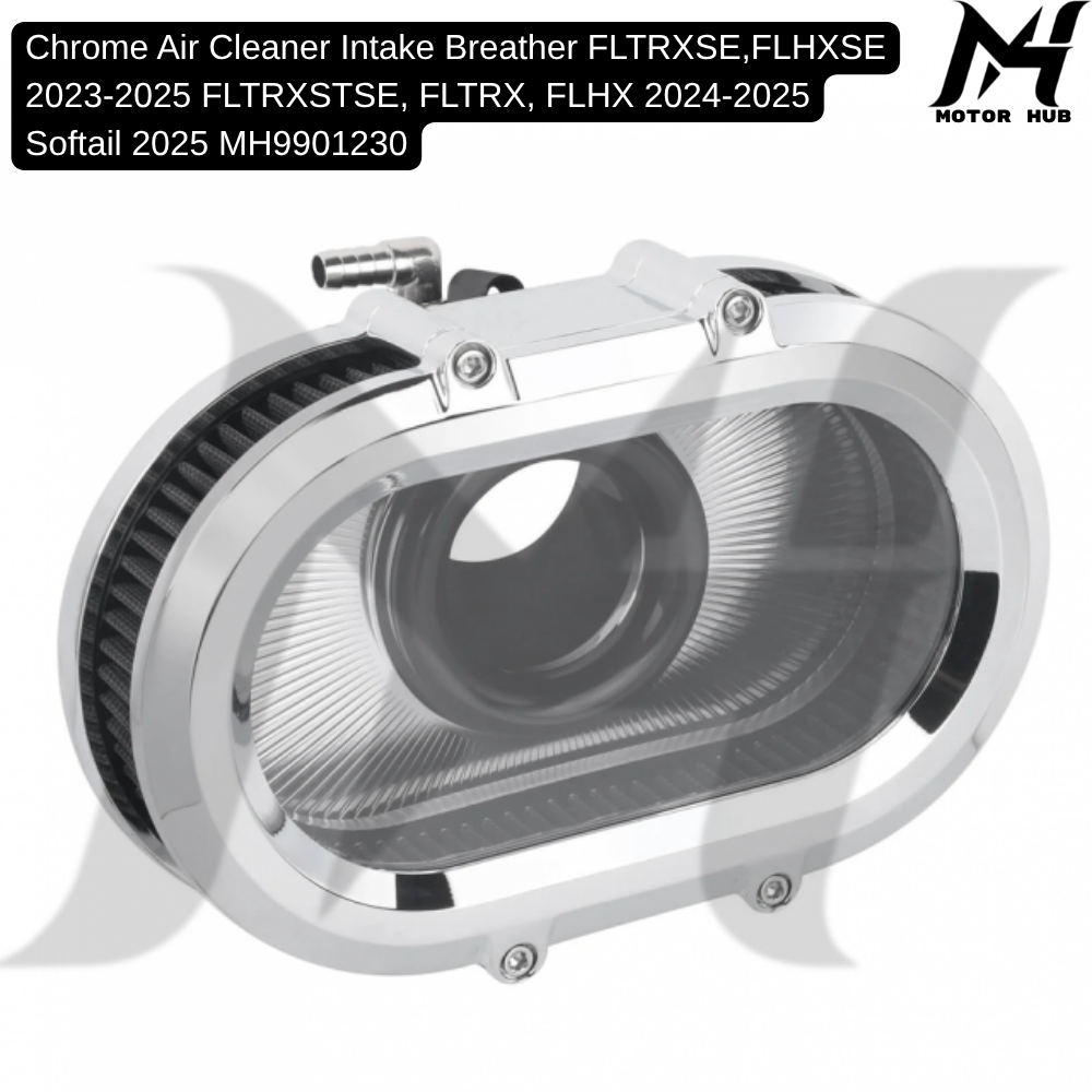 Chrome Air Cleaner Intake Breather FLTRXSE,FLHXSE 2023-2025 FLTRXSTSE, FLTRX, FLHX 2024-2025 Softail 2025 MH9901230