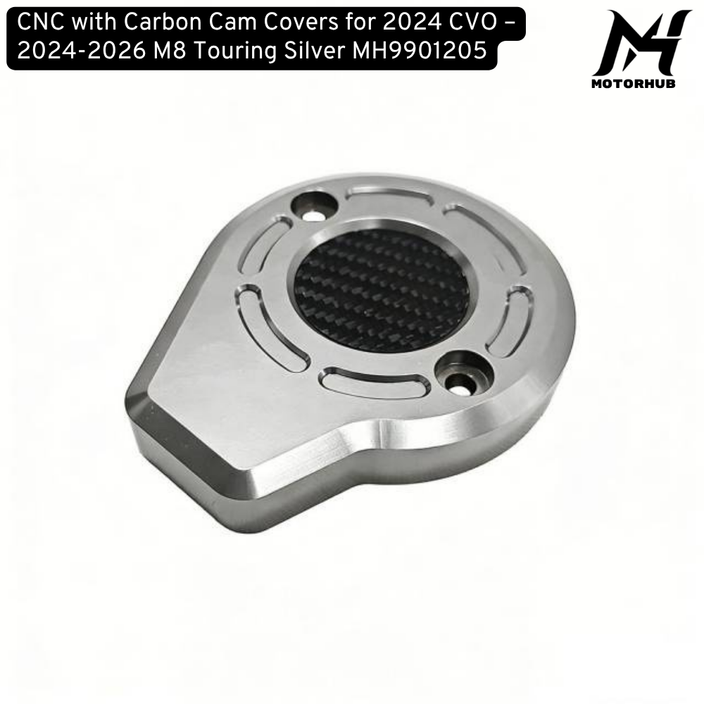 CNC with Carbon Cam Covers for 2024 CVO – 2024-2026 M8 Touring Silver MH9901205