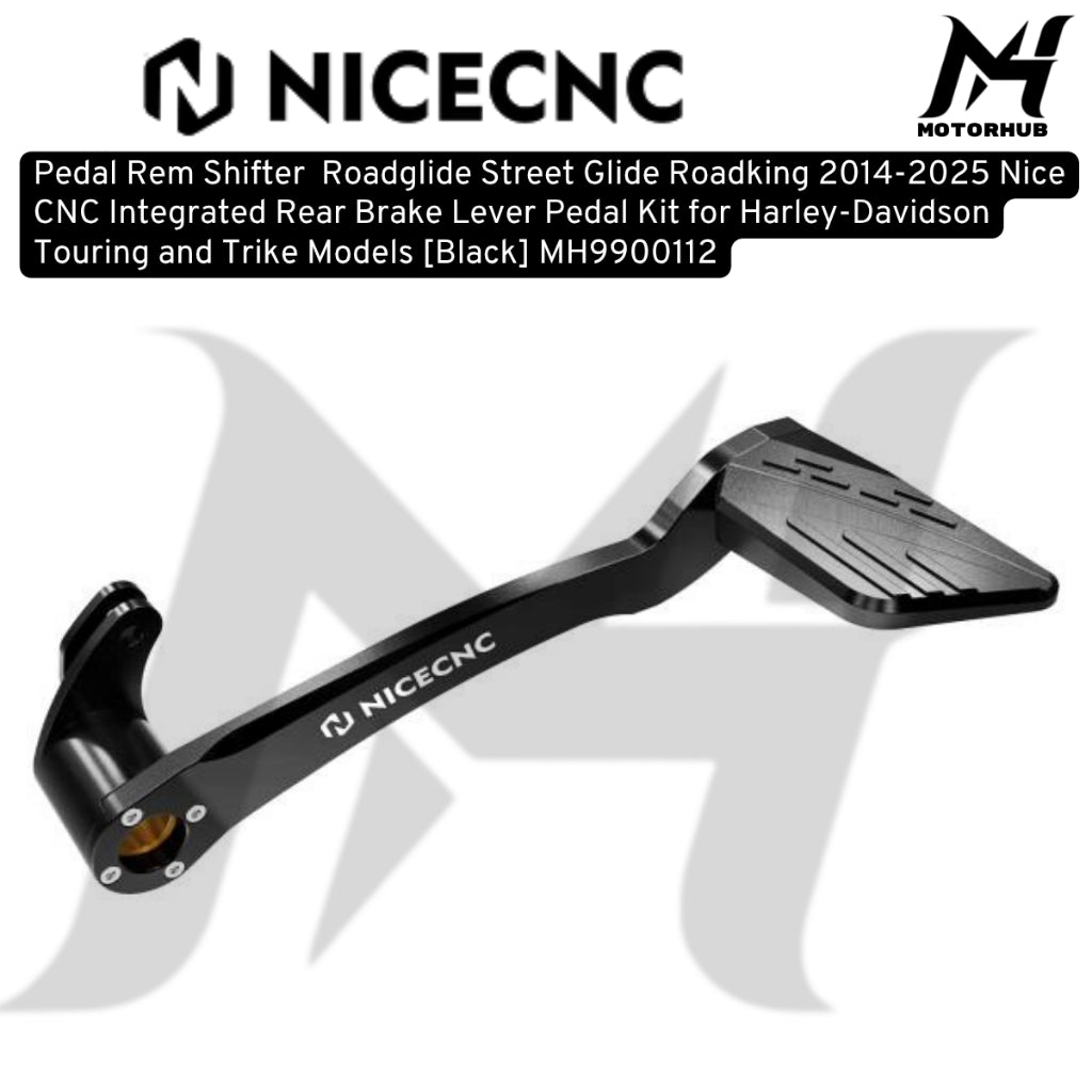 Nice CNC Integrated Rear Brake Lever Pedal Kit for Harley-Davidson Touring and Trike Models [Black] MH9900112