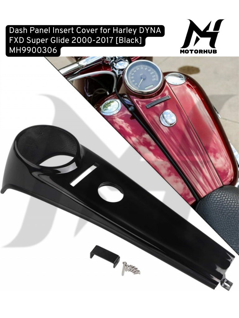 Dash Panel Insert Cover for Harley DYNA FXD Super Glide 2000-2017 [Black] MH9900306