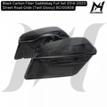 Black Carbon Fiber Saddlebag Full Set 2014-2023 Street Road Glide [Twill Glossy] BG100808
