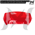 Red 9 Inch Windshield Wave Windscreen For Touring New Road Glide CVO 2023-2024 MH990047