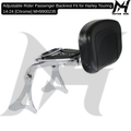 Adjustable Rider Passenger Backrest Fit for Harley Touring 14-24 [Chrome] MH9900235