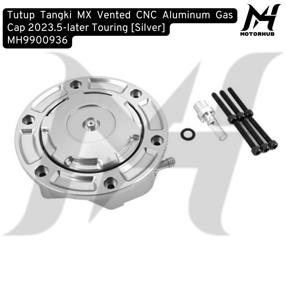 MX Vented CNC Aluminum Gas Cap 2023.5-later Touring [Silver] MH9900936