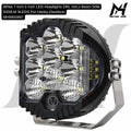 White 7 lnch 5 Inch LED Headlights DRL Hi/Lo Beam 50W 5000LM 9LEDS For Harley-Davidson MH9900997