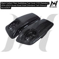 Black Carbon Fiber Saddlebag Top Cover CVO [Speaker] 2014-2023 Street Road Glide [Standard Twill Glossy] BG100809