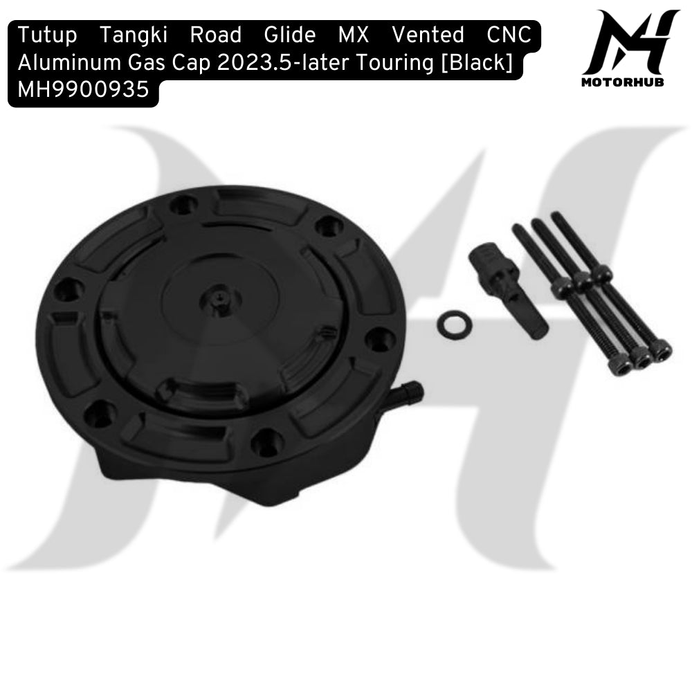 MX Vented CNC Aluminum Gas Cap 2023.5-later Touring [Black] MH9900935