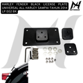 HARLEY FENDER BLACK LICENSE PLATE UNIVERSAL ALL HARLEY SAMPAI TAHUN 2014 LP 002 BK