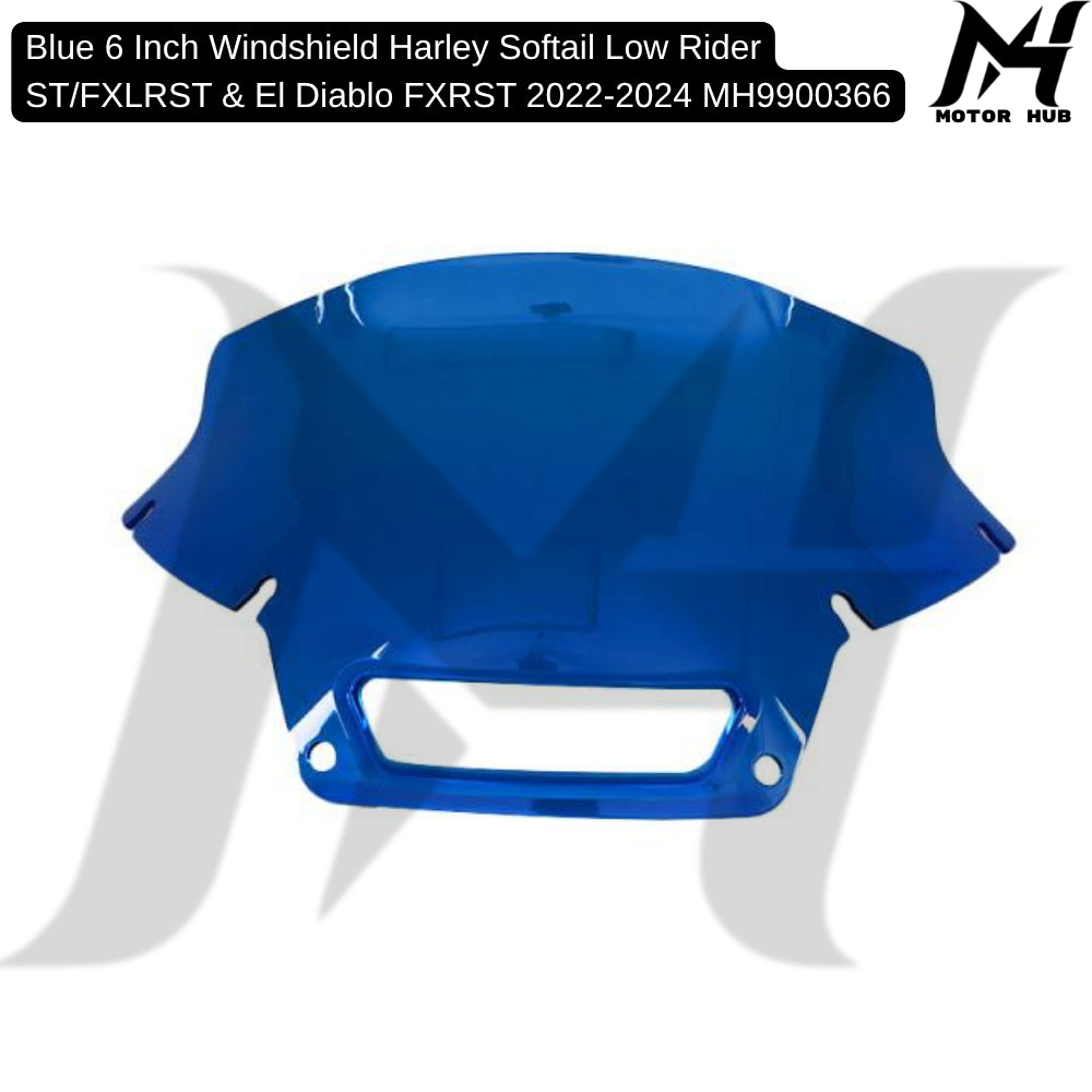 Blue 6 Inch Windshield Harley Softail Low Rider ST/FXLRST & El Diablo FXRST 2022-2024 MH9900366