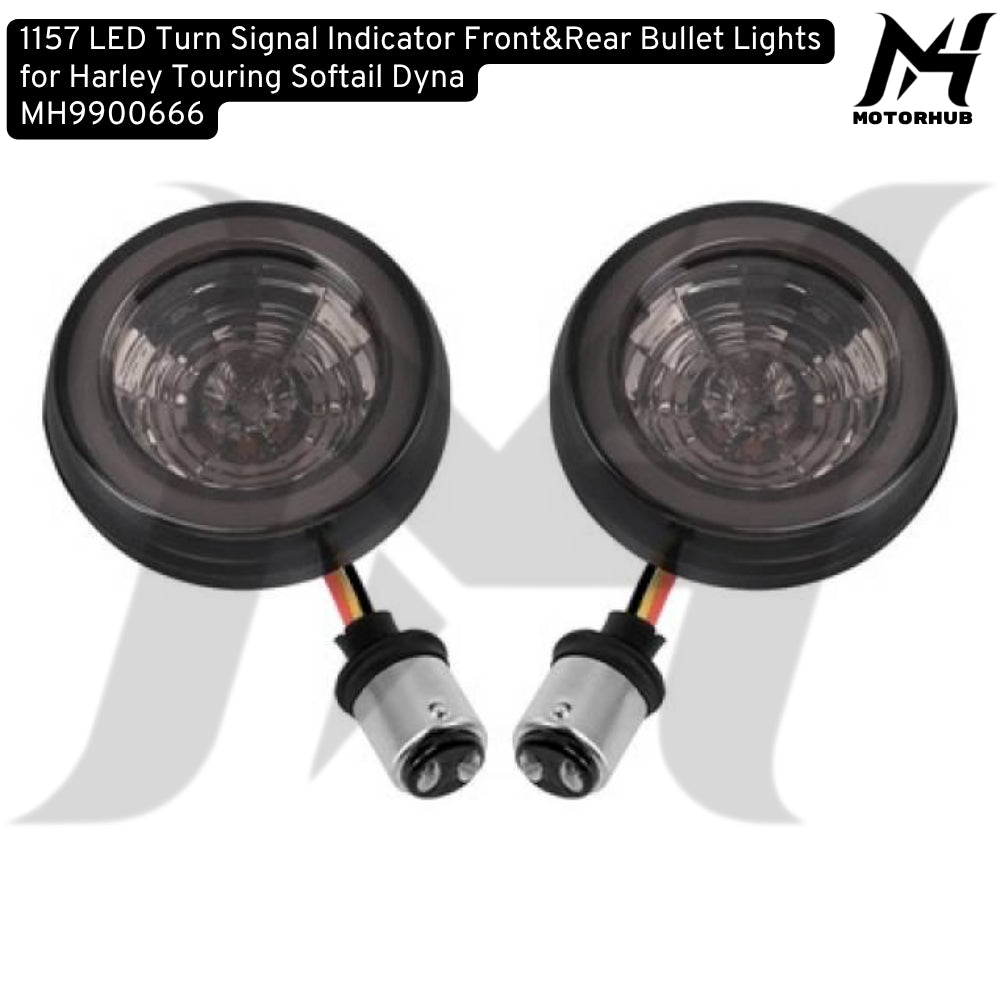 1157 LED Turn Signal Indicator Front & Rear Bullet Lights for Harley Touring Softail Dyna MH9900666