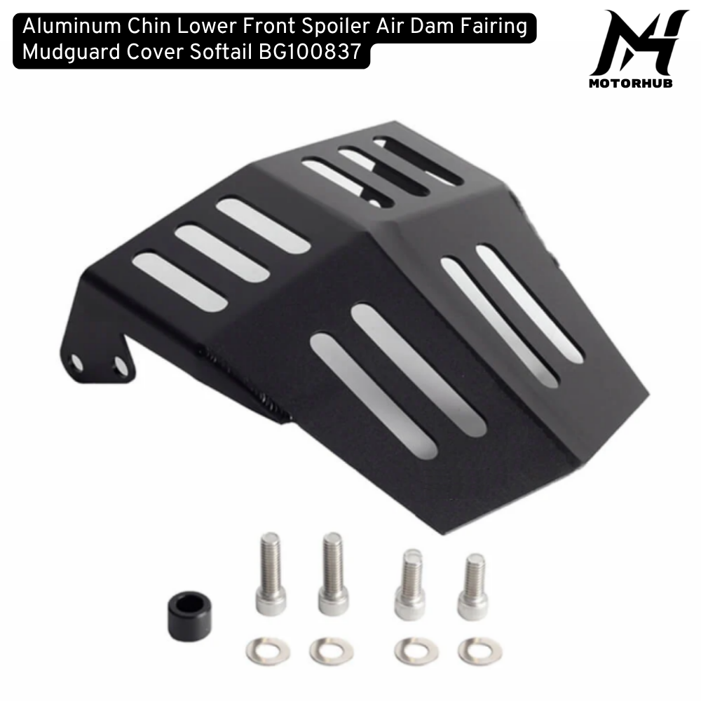 Aluminum Chin Lower Front Spoiler Air Dam Fairing Mudguard Cover Softail BG100837