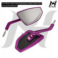 H-D Mirrors Rear View Performance Style Carbon Slim [Purple] MH9900926