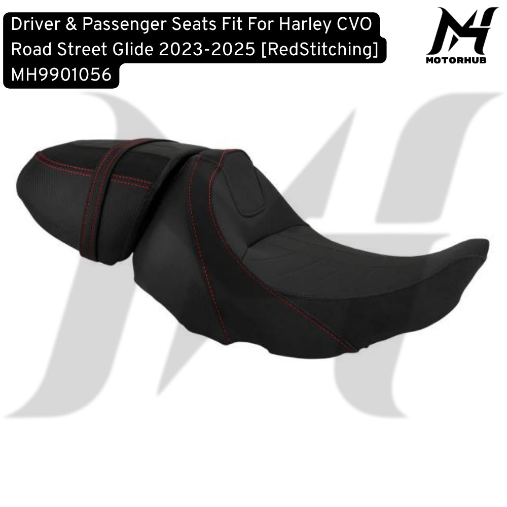 Driver & Passenger Seats Fit For Harley CVO Road Glide Street Glide 2023-2025 [RedStitching] MH9901056